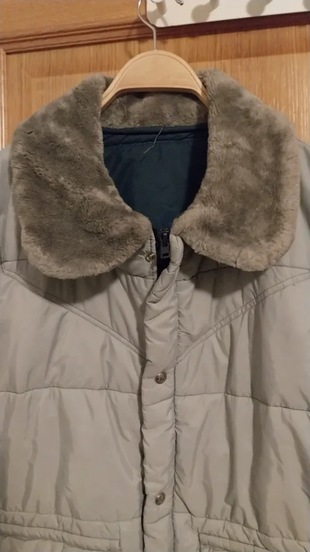 Abrigo acolchado mujer XL cuello pelo