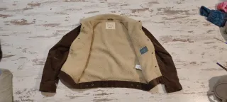 Chaqueta de pana marrón de hombre con forro lana