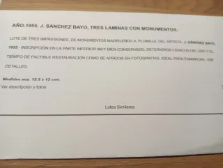 3 Laminas Monumentos Madrid y Cuenca