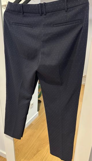 Pantalones Mango Mujer Azul Estampado