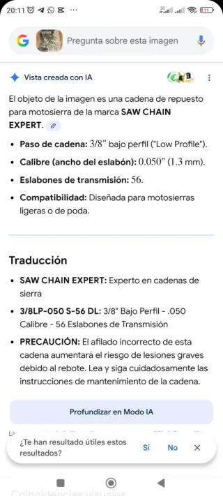 Cadena Sierra 3/8LP-050 S-56 DL