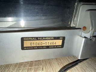 Tocadiscos Akai Antiguo Plata