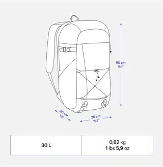 Mochila Quechua 30L Verde