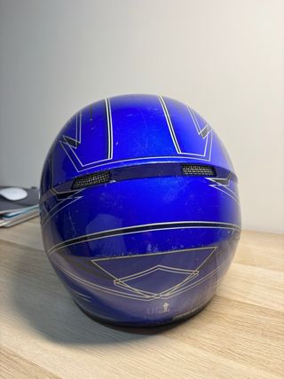 Casco Moto Azul LS2