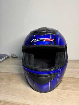 Casco Moto Azul LS2