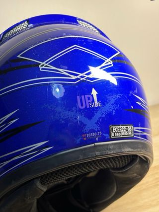 Casco Moto Azul LS2