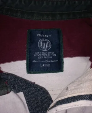 Polo Gant Rayas Granates Talla L