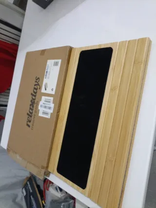 Relaxdays Mesita Auxiliar Bambú