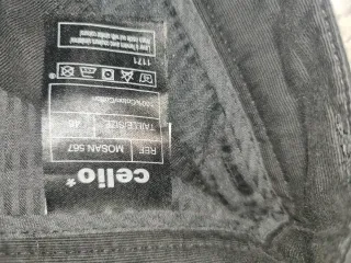 Pantalón chino negro tipo vaquero T.46
