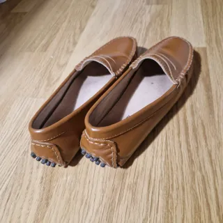 Mocasines piel mujer marrón talla 37