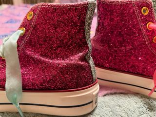 Converse Glitter Rosa e Turchese