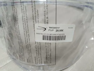 Visera Moto LS2 Begra FF320/353 Transparente