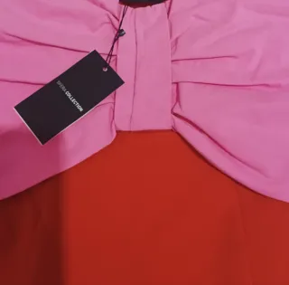 Vestido Sfera Lazo Rosa y Rojo Talla S. A Estrenar
