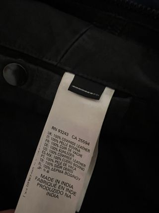 Chaqueta de cuero Diesel Negra