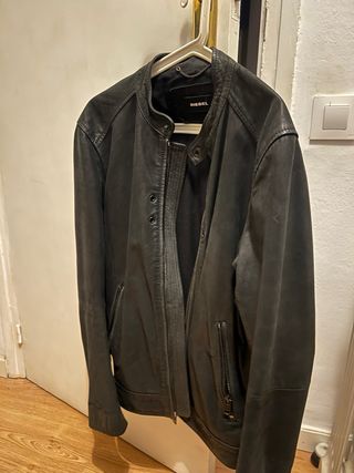 Chaqueta de cuero Diesel Negra