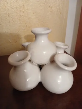 Set 4 Vasi Ceramica Smaltata Vintage Italy