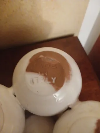 Set 4 Vasi Ceramica Smaltata Vintage Italy