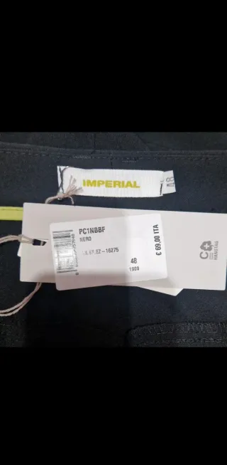 Pantaloni Imperial uomo neri con catena taglia 48