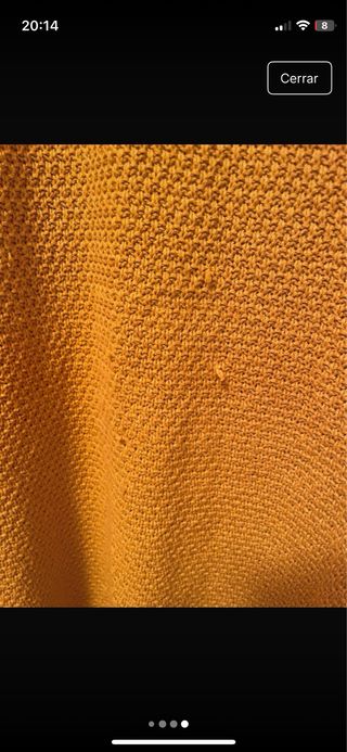 Jersey de punto amarillo trenzado