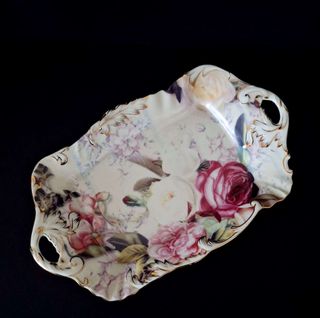 Antigua bandeja de cerámica