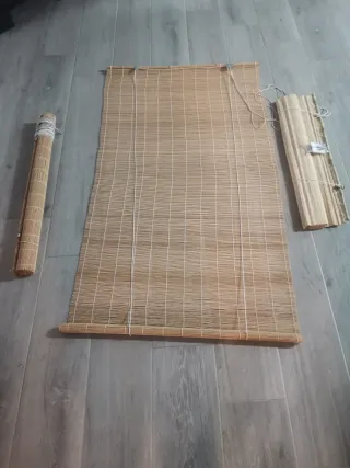 Estores de bambú enrollables