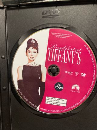 DVD Desayuno con Diamantes,solo hay un dvd