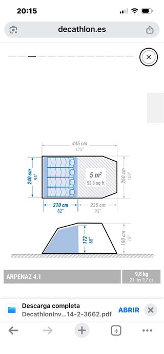 Caseta de campaña azul