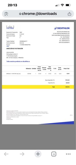 Caseta de campaña azul