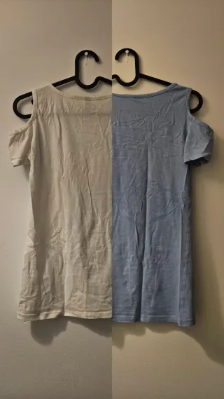 2 Camisetas de hombros descubiertos