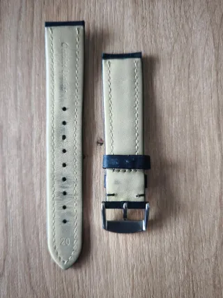 Correa BisonStrap Piel Negra 20mm