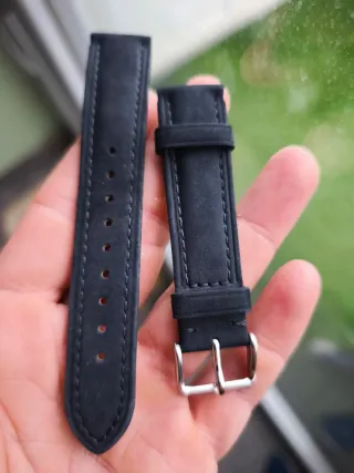 Correa BisonStrap Piel Negra 20mm