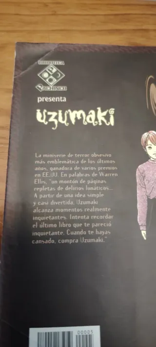 Uzumaki vol.5 Caos de Junji Ito