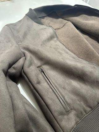 Cazadora Bomber Hombre Mango Marrón