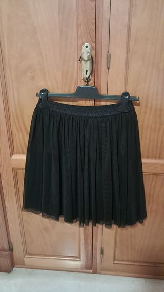 Falda tul negra