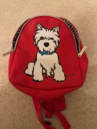 Mochila Marc Tetro Perro Westie Roja