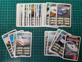 Juego de cartas trenes ferroviario Superzüge ASS