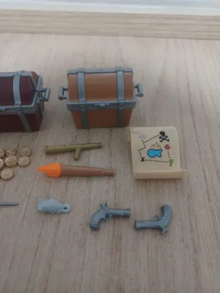 Lote Pirata: Cofres, Mapa, Arma y Más