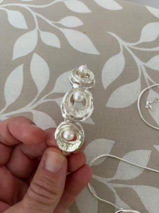 Pulsera de plata con perlas