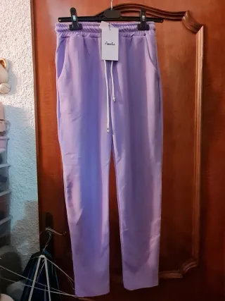 Pantaloni Amelie viola taglia XS