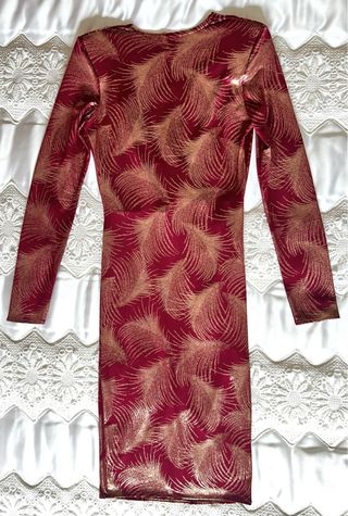 Vestido Lola Li Boda/Invitada Estampado Plumas