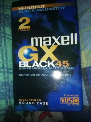 Maxell GX Black 45 VHS-C Cassetta