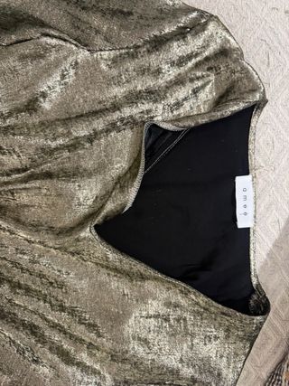 Top champán brillante talla única