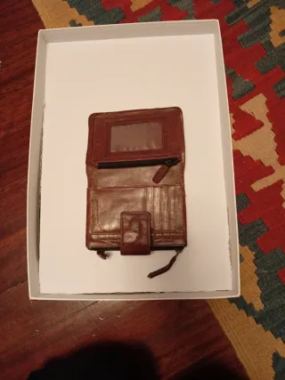 Cartera de piel Diesel marrón