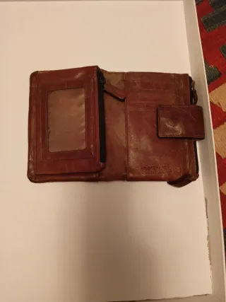 Cartera de piel Diesel marrón