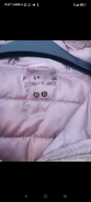 Cazadora acolchada ligera rosa