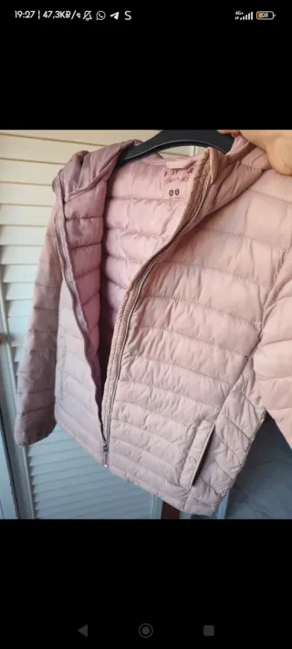 Cazadora acolchada ligera rosa