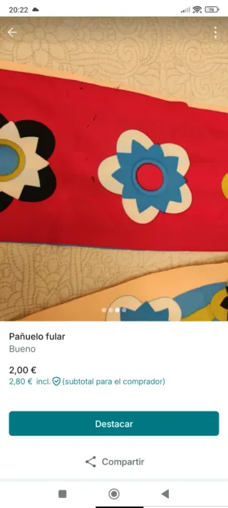 Sciarpa foulard con stampa floreale