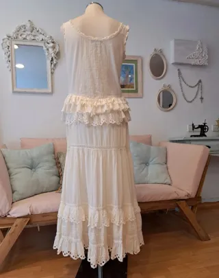 Conjunto Zara Falda y Top Blanco