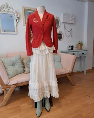 Conjunto Zara Falda y Top Blanco