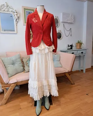 Conjunto Zara Falda y Top Blanco